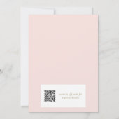 Dwaas Ganzenroze Gingham Baby Shower QR Code Kaart (Achterkant)