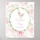 Dwaas Ganzenroze Roze Strik Custom Poster (Voorkant)
