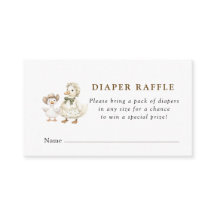 Dwaas Ganzensage geruite babyshower luierloterij 
