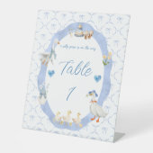 Dwaas Ganzenspeelgoed Strik Baby Jongens Baby Show Reclamebord Met Voetstuk (Voorkant)