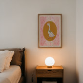 Dwaas Ganzerood Streep Kunstprint Poster