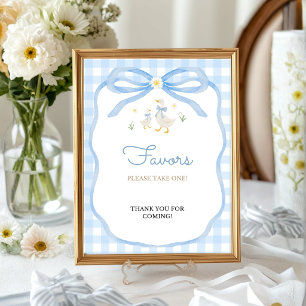 Dwaas Ganzje Baby Shower Tafelkaart Favorieten Poster