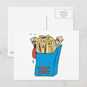 dwaas getekende frieten briefkaart (Voorkant / Achterkant)