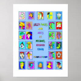 Dwaas Gezichten en ABC-boek: Poster
