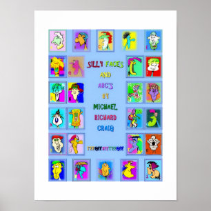 Dwaas Gezichten en ABC-boek: Poster