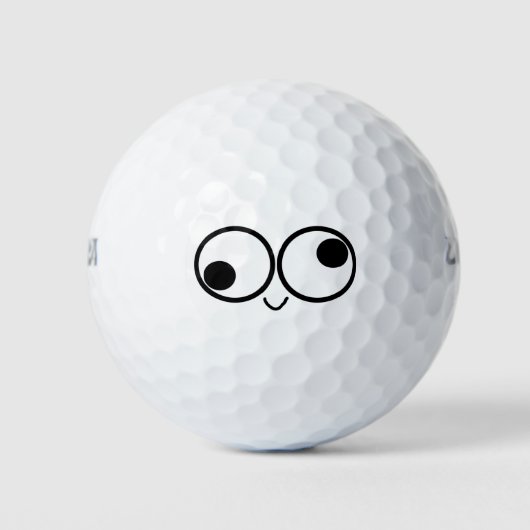 Dwaas gezichtsplezierige humor golfballen (Voorkant)