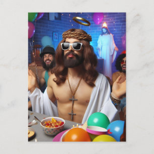 Dwaas grappige door AI gegenereerde kunst Gelukkig Briefkaart