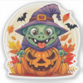 Dwaas Halloween Monster Sticker (Voorkant)