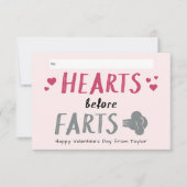 Dwaas Hart Voor Scheten Valentijnskaart Klaslokaal (Voorkant)