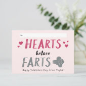 Dwaas Hart Voor Scheten Valentijnskaart Klaslokaal (Staand voorkant)