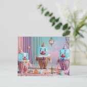 Dwaas ijsblok clowns briefkaart (Staand voorkant)