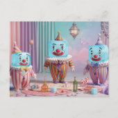 Dwaas ijsblok clowns briefkaart (Voorkant)