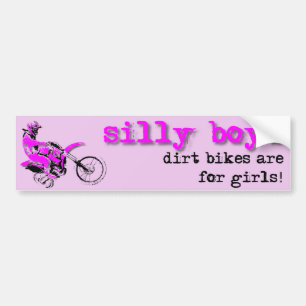 Dwaas Jochie Dirt Bike Motocross Bumpersticker