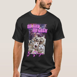 Dwaas Kat Crew dat Y2K Ruimte Stelsel Vernietigt F T-shirt