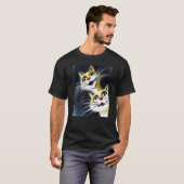 Dwaas katten twee witte katten t-shirt (Voorkant volledig)