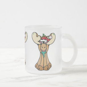 dwaas kerst eland matglas koffiemok