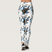 Dwaas Kerst Rendier met Gitaar Leggings (Achterkant)