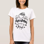 DWAAS KERSTFEEST JEZUS Kerstscript Modern T-shirt (Voorkant)