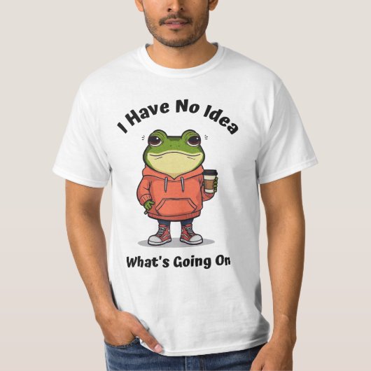 Dwaas Kikker Existentiële Meme T-shirt (Voorkant)