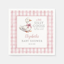 Dwaas Klein Ganz Roze Gingham Baby Shower