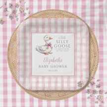 Dwaas Klein Ganzeroze Gingham Baby Shower
