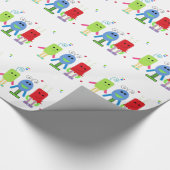 Dwaas Kleine Monsters Cadeaupapier (Hoek)