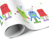 Dwaas Kleine Monsters Cadeaupapier (Rol Hoek)