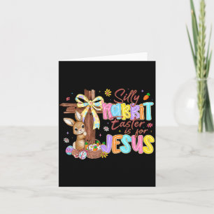 Dwaas konijn Pasen is voor Jezus Kinderen Meisjes  Kaart