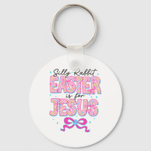 Dwaas Konijn Pasen Is Voor Jezus Religieus Christe Sleutelhanger