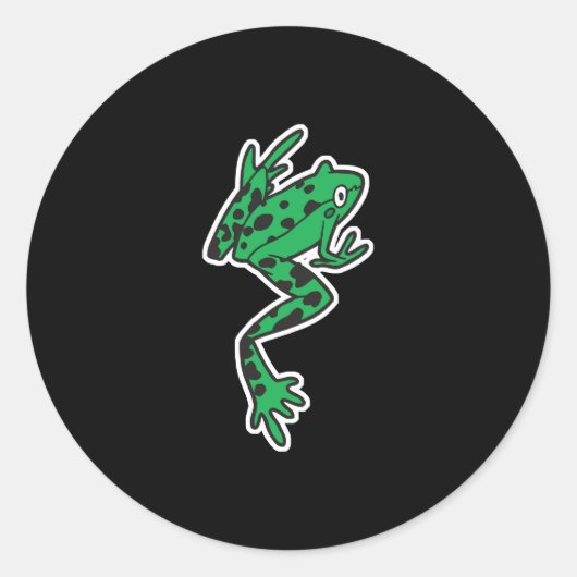 dwaas lange poten boomkikker ronde sticker (Voorkant)
