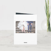 Dwaas Liefde Rode Hart Trouwfoto Bedankkaart (Achterkant)