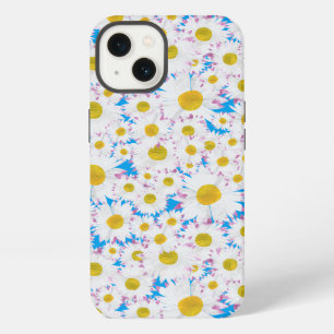 Dwaas Madeliefjes op Blauwe Aangepaste iPhone 6 Xt 13 Hoesje