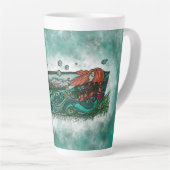 dwaas meisje latte mok (Rechterhoek)