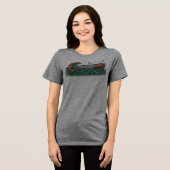 dwaas meisje Tri-Blend shirt (Voorkant volledig)