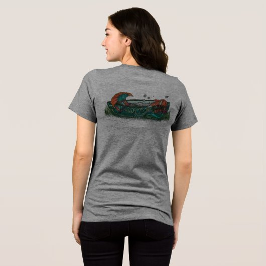 dwaas meisje Tri-Blend shirt (Achterkant volledig)