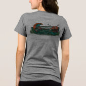 dwaas meisje Tri-Blend shirt (Achterkant)