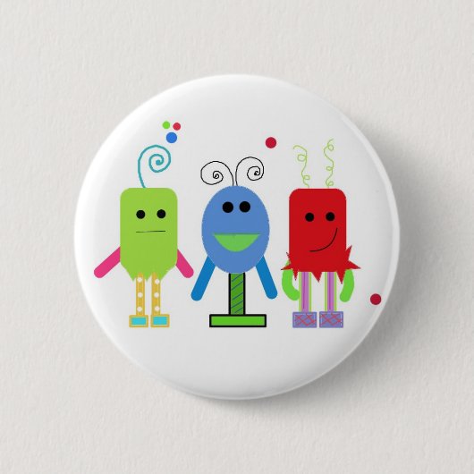 Dwaas Monsters Ronde Button 5,7 Cm (Voorkant)