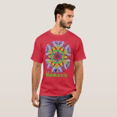 Dwaas Namaste Kaleidoscoop T-shirt (Voorkant volledig)