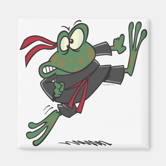 dwaas ninja kikker cartoons magneet (Voorkant)