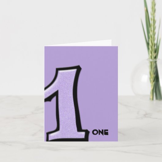 Dwaas Nummer 1 lavendel Notitiekaart (Voorkant)