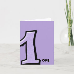 Dwaas Nummer 1 lavendel Notitiekaart