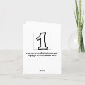 Dwaas Nummer 1 witte notitiekaart (Achterkant)