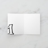 Dwaas Nummer 1 witte notitiekaart (Binnen)