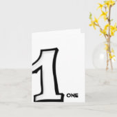 Dwaas Nummer 1 witte notitiekaart (Gele Bloem)