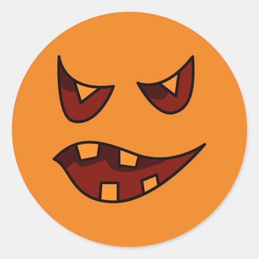 Dwaas Pompengesicht Ronde Sticker (Voorkant)