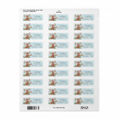 Dwaas Rendier Kerstverlichting Retouradres Etiket (Full Sheet)