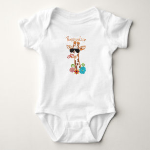 Dwaas Rompertje Zonnebril Grappig Gezicht Baby Bod Romper