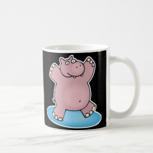 dwaas roze dansende nijlpaard koffiemok
