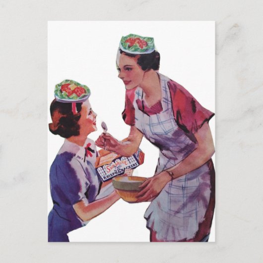 Dwaas Salade Hoeden collage Briefkaart (Voorkant)
