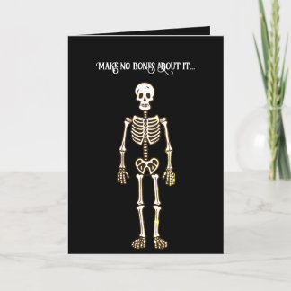 Dwaas Skelet Halloween Feestdagen Kaart